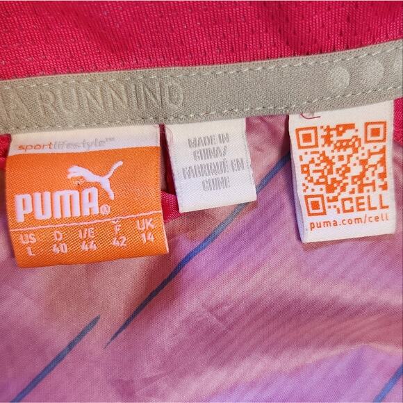PUMA Wind Cell running jacket pink windbreaker size L - Picture 7 of 9